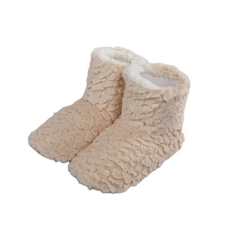 Cheap Price Lady Soft Suede Indoor Plush Furry Shoes Winter Women Boots