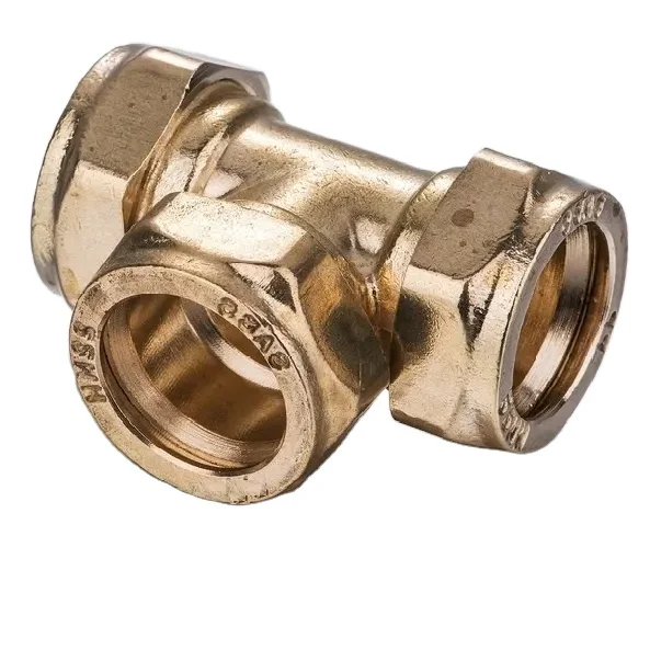 Factory hydraulic fitting compression brass tee pipe