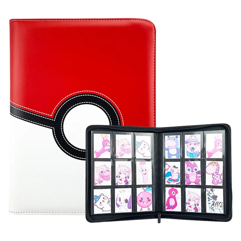 ModernQiu High Quality  9-Pocket Custom Trading Card Binder 20-Sheet PU Leather Photo Album Presentation Folder for 360 Cards