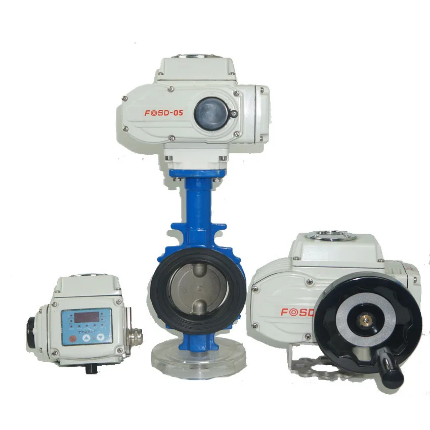 OEM Wholesale Price DN300 Electric Regulating Butterfly Valve Digital Display Valve Position AC 12V Electric Butterfly Valve