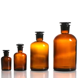 Multi Specification Narrow Mouth Glass Reagent Bottles 30ml 60ml 125ml 250ml 500ml 1000ml Amber Reagent Bottle