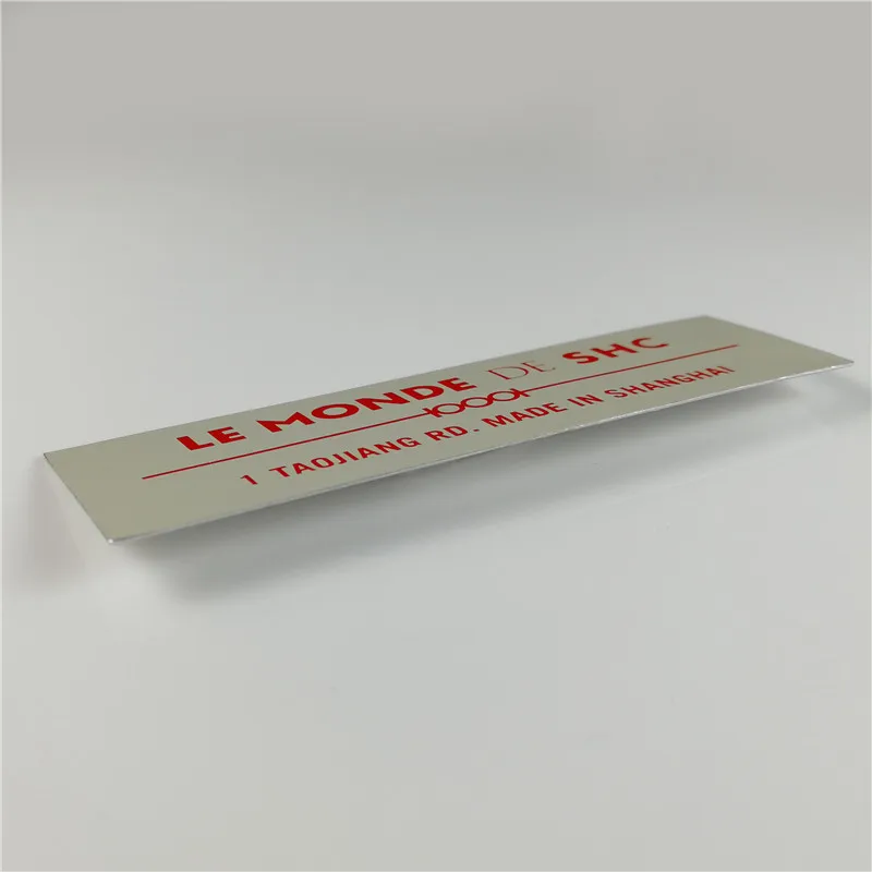 
Discount brushed aluminum faceplate brand nameplates silk screen printing aluminum plate metal nameplate 