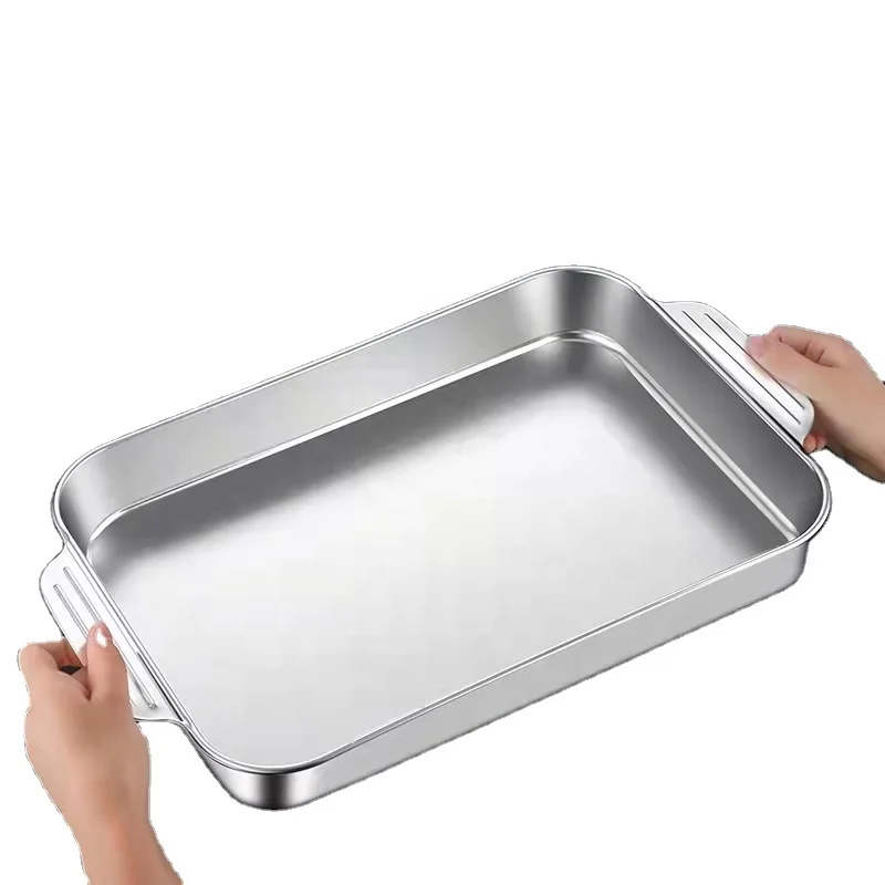 Zhongte kitchen baking tray Stainless steel tray Bakery ware bread baking tray for oven