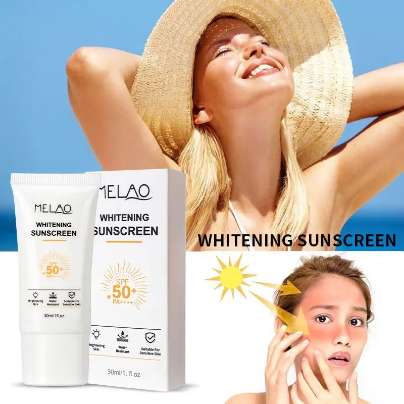 OEM/ODM MELAO Organic Sun Screen Lotion Non-greasy Vegan Broad Spectrum Moisturizing Uva/uvb Facial Sunscreen Spf 50 Korean