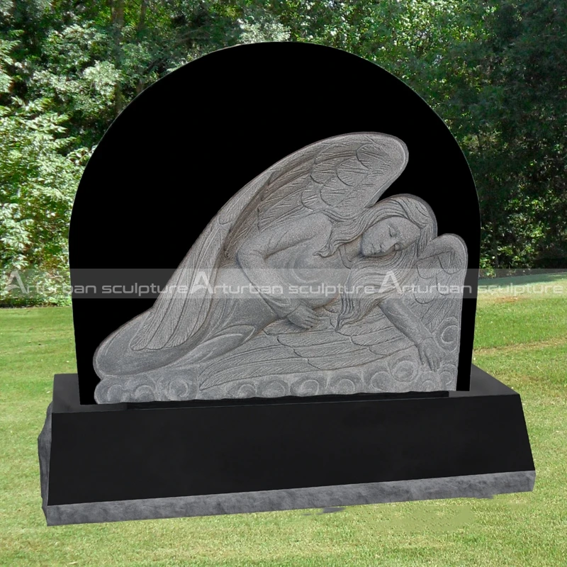Angel Statue Outdoor Life size Natural White Stone Marble Small Marble Angel Statues