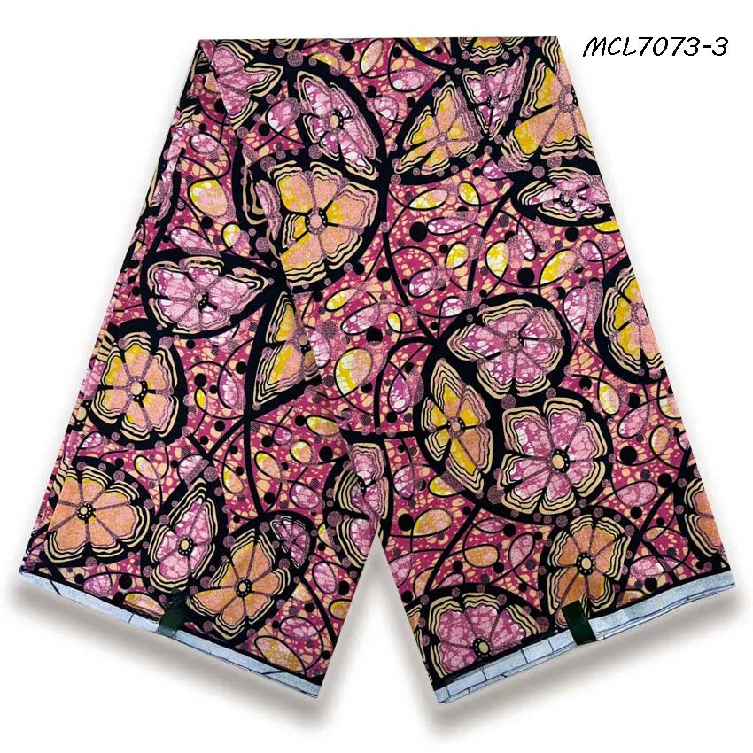 Wholesale Africa Golden Wax 6 Yards Grand Golden Super 100% Cotton Print Wax Lace Fabrics for African Cloth Textile