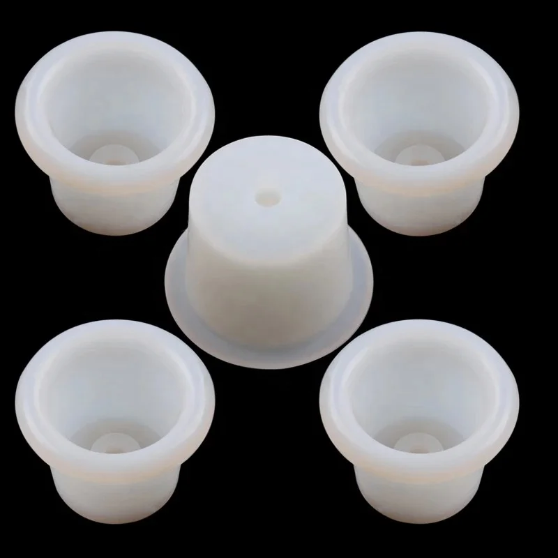Silicone Bored Stoppers for Fermentation Airlock Hole Homebrew Beer Tool 2pcs/lot Carboy Bung for Bubble Airlock Carboys Stopper