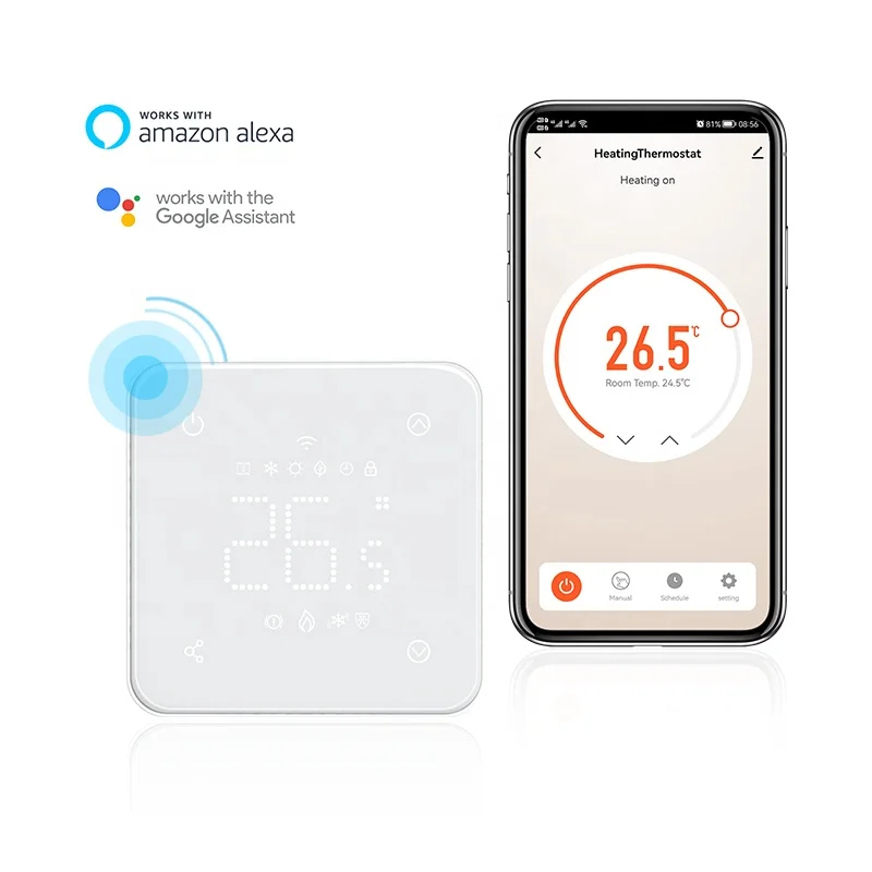 UKCA Socket tuya Wifi tuya APP 16A Electric thermostat with 3m external sensor thermostat