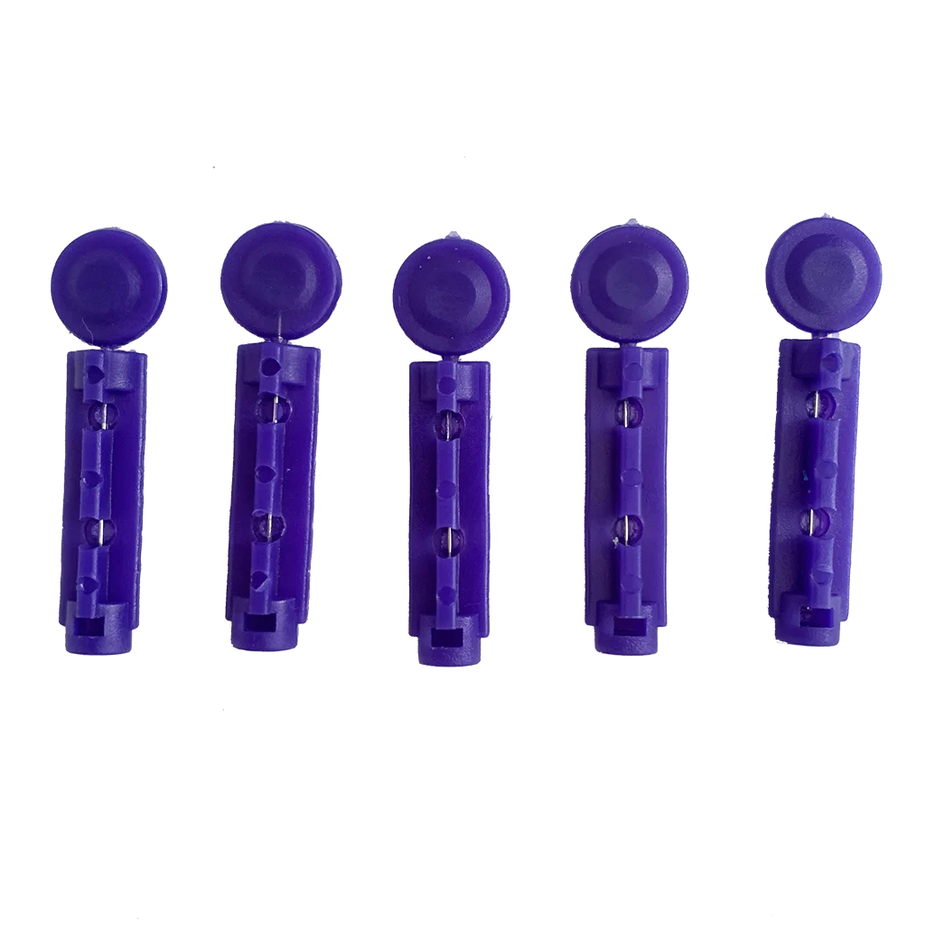 2024 Factory Hot Sale Medical Blood Lancet Twist Top 30G 28G Blue