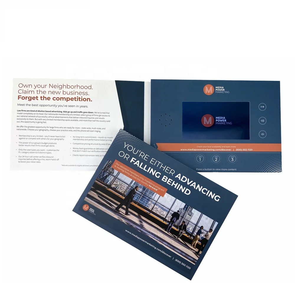 Best 5 Inch IPS Screen Video Vrochure Card For Company Promotional Gift