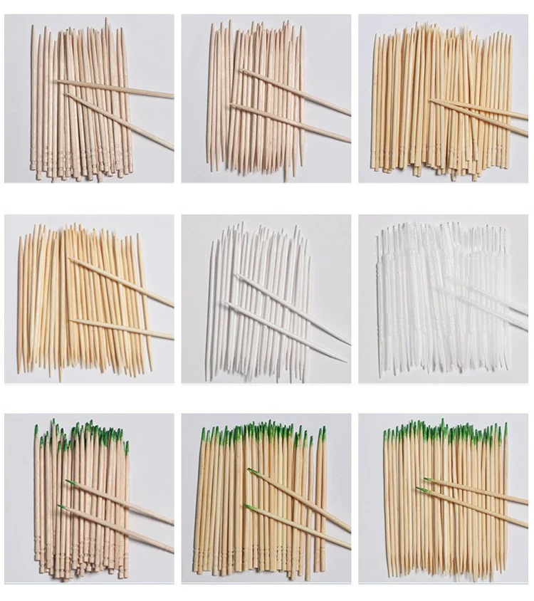 customized sticker Bamboo Toothpicks in plastic bottled packing bamboo toothpick