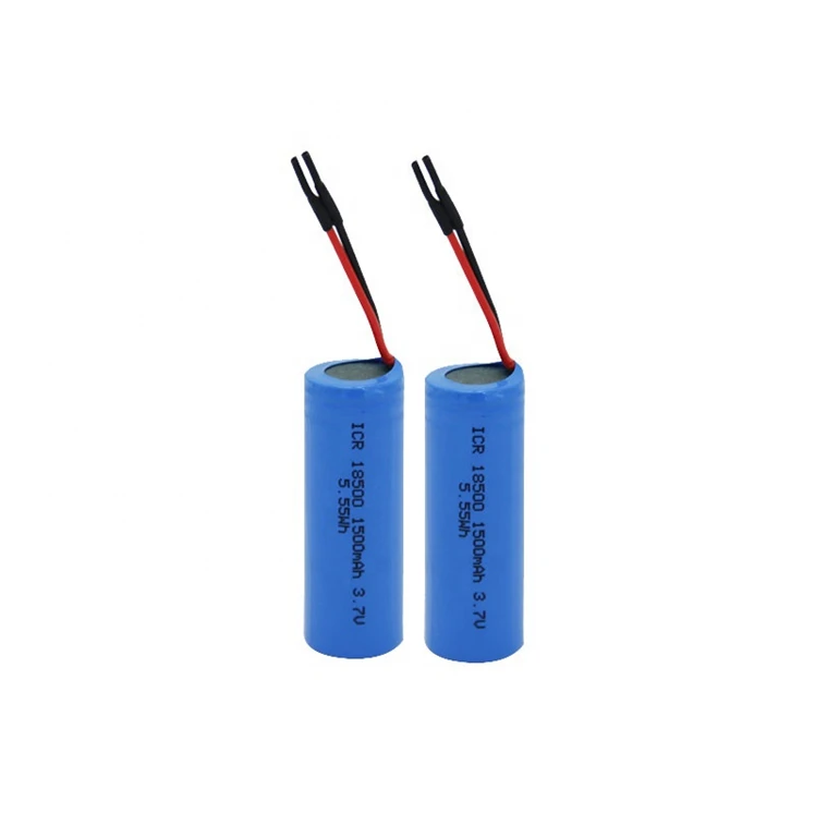 3.7v 18500 Li-ion Rechargeable Battery 18500 1500mah 3.7v Single Battery With Connector