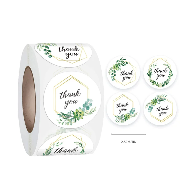  High quality customized adhesive label thank you sticker for small