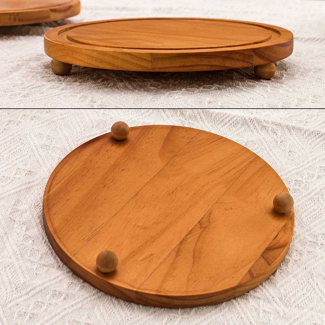 Wholesale Glass Dome Round Cake Stand Glass Cake Cover Dome Plate Wooden With Lid Glass Cakes Plate