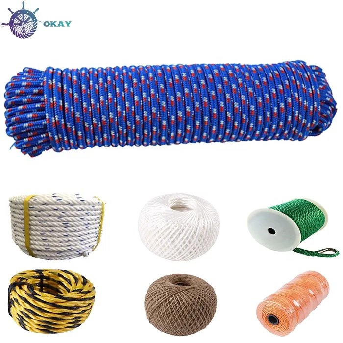 Top PP Polypropylene Rope Manufacturers The Cheapest Price, MOQ 1000Kg. Widely Use Construction Packing Fishing Transport Marine