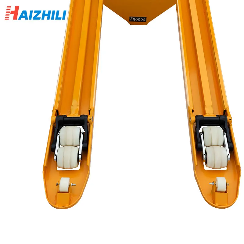 Haizhili Wholesales Factory Price 3 Ton PU / Nylon Wheel Hand Truck CE certificate Hydraulic Manual Pallet Jack China