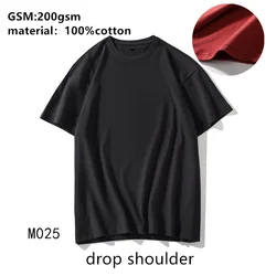 Men street wear cotton T shirt custom 250 GSM  vintage acid wash t shirt heavy weight oversized blank t shirts for high quality
