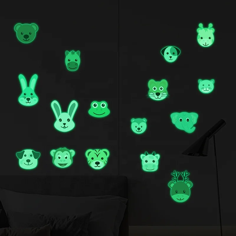 DIY Luminous Fluorescent Green Customized Cartoon Shape Cute Refrigerator Sticker Fridge Magnetic PVC Silicone