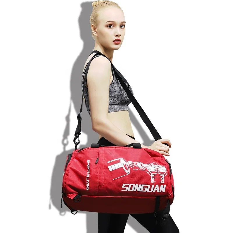 SG8009 Large-capacity Custom Large Light Weight Nylon Waterproof Sport Travel Duffle Gym Fitness Bag