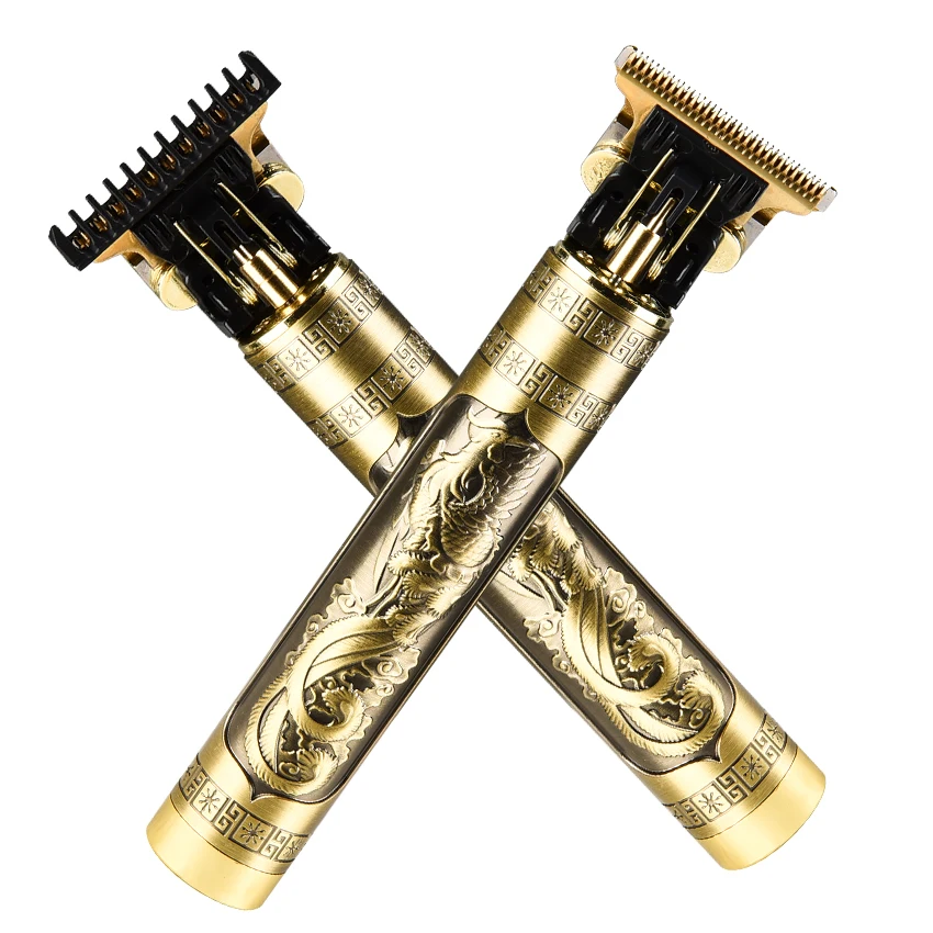 T9 rechargeable T-shaped stainless steel blade with retro body design for home hair trimmer