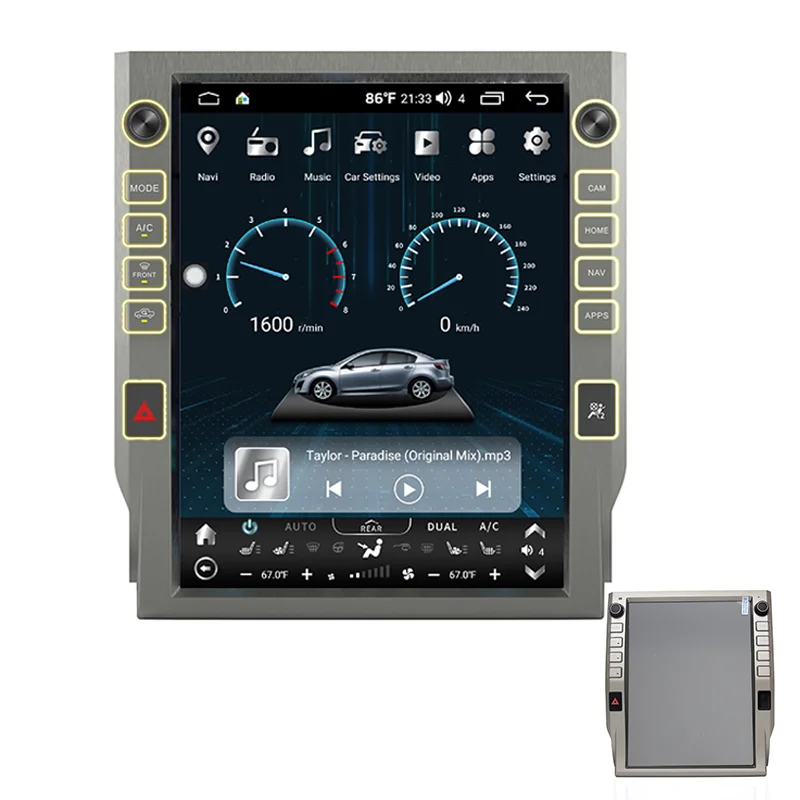 Tesla Style13 inch Carplay  Vertical Screen GPS Navigation Car DVD Radio Player for Toyota Tundra 2014-2021