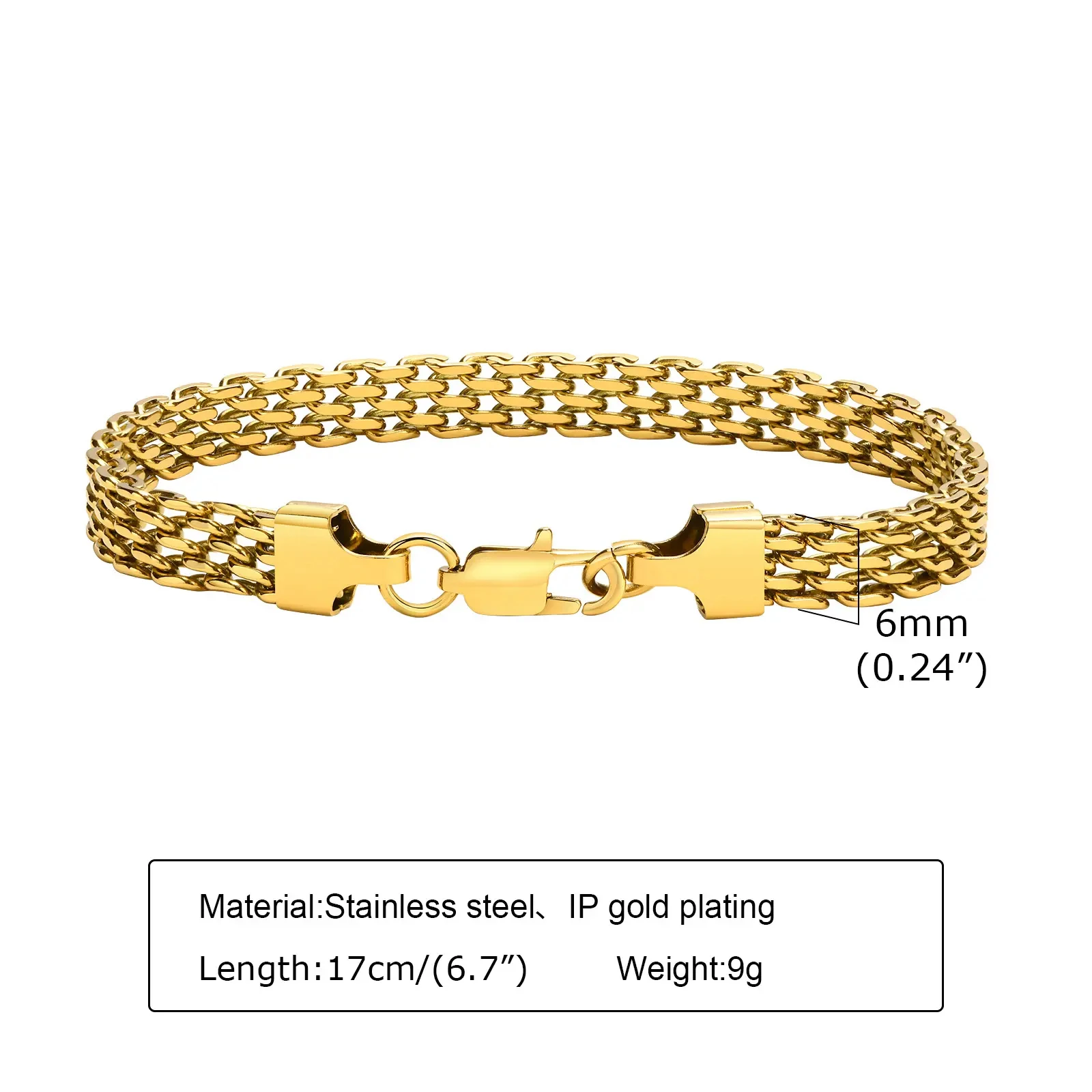 Lefeng Wholesale Manufacturer customized Adjustable Chunky Bracelets For Women Man Gold Plated Stainless Steel Rare Bracelets