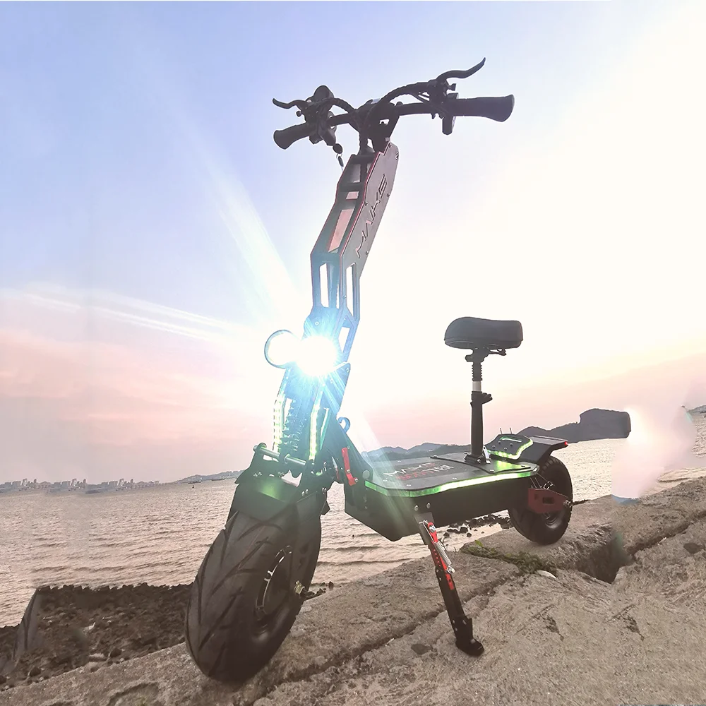 Good Selling Maike MKS 60v 13 inch fat wheels 8000w dualtron 90-110kms dual motor offroad electric scooters for adults