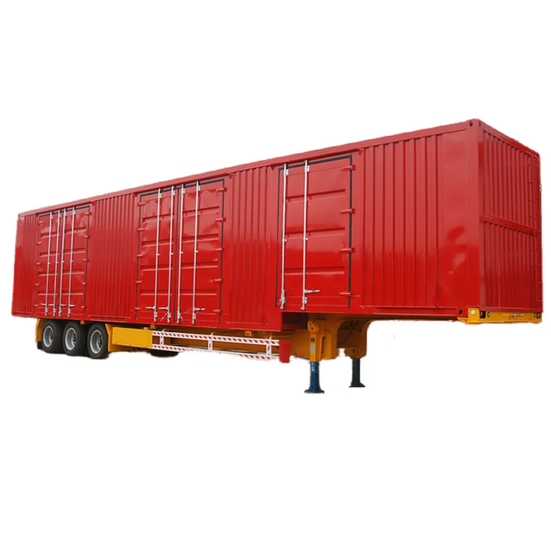 Heavy Duty Load 80-100 Tons Side Dry Van Box Cargo Truck Vehicles Semi Trailer For Sale