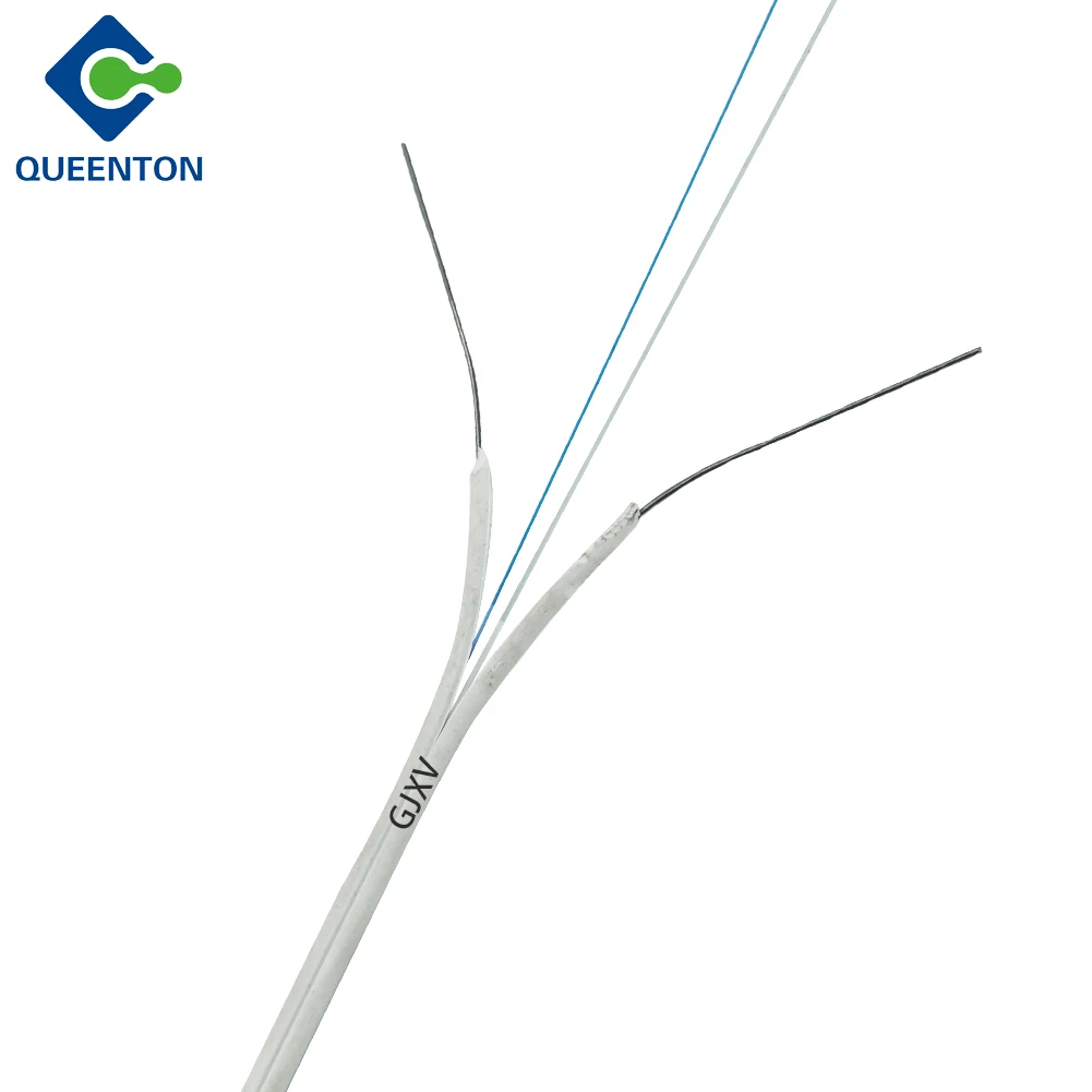 Network Building Self-Support Outdoor Single Mode Fiber Optic Cable GJXV 1-12 Cores G657A Indoor Fiber Optic Drop Cable