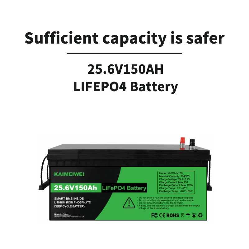 KMW 24v energy storage battery 24v 150ah lifepo4 lithium ion batteries with 3kw inverter home use