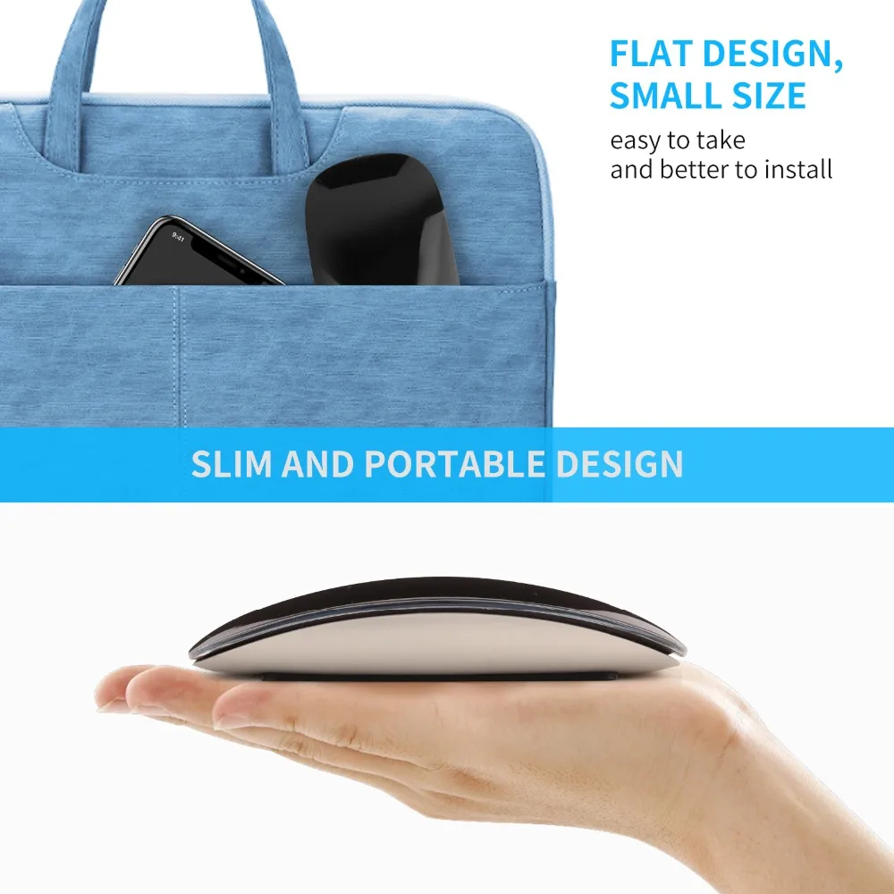 BT5.0 Wireless Arc Touch Magic Mouse Ergonomic Ultra Thin Rechargeable Mouse For Macbook Mice