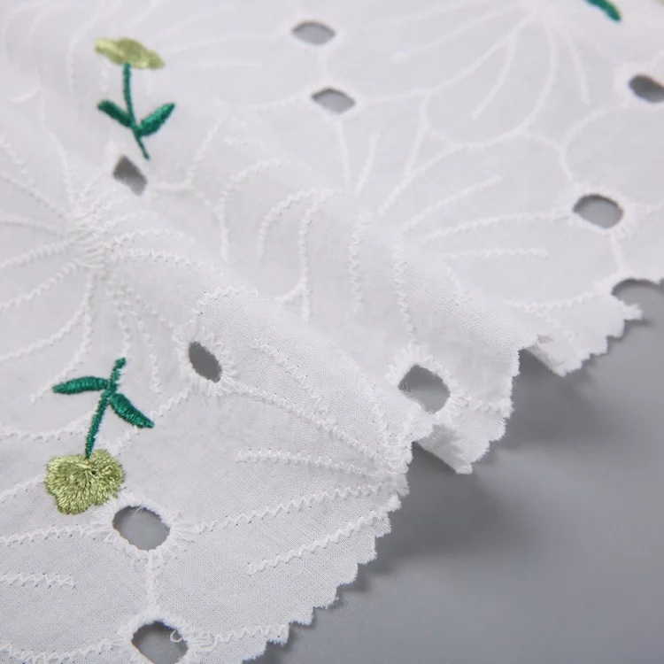 
 В наличии новый стиль вуаль многоцветная Цветочная вышивка ушками 100 хлопок Тканое полотно  