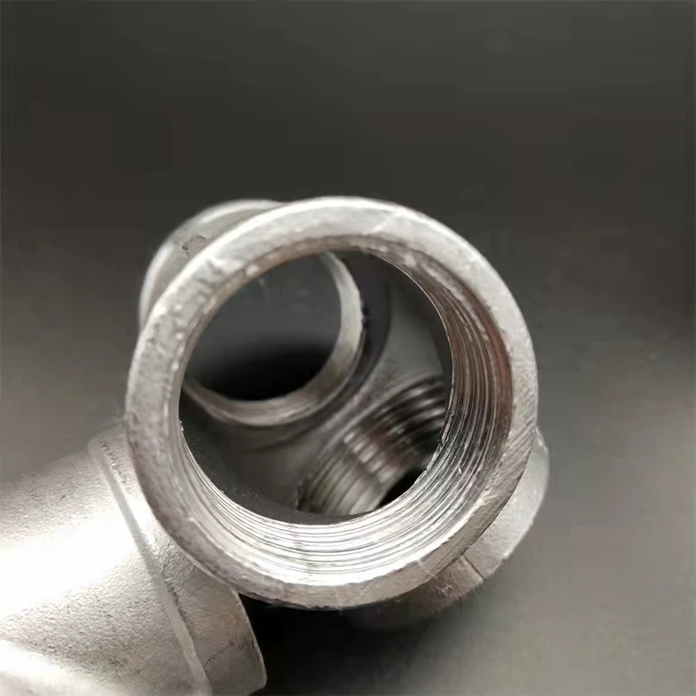 Finemaker Factory Price 304 Inner Wire Tee Direct Connector Water Pipe Fitting Stainless Steel Joints