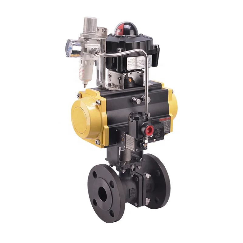 High quality diaphragm solenoid valve pneumatic micro moving flange ball valve