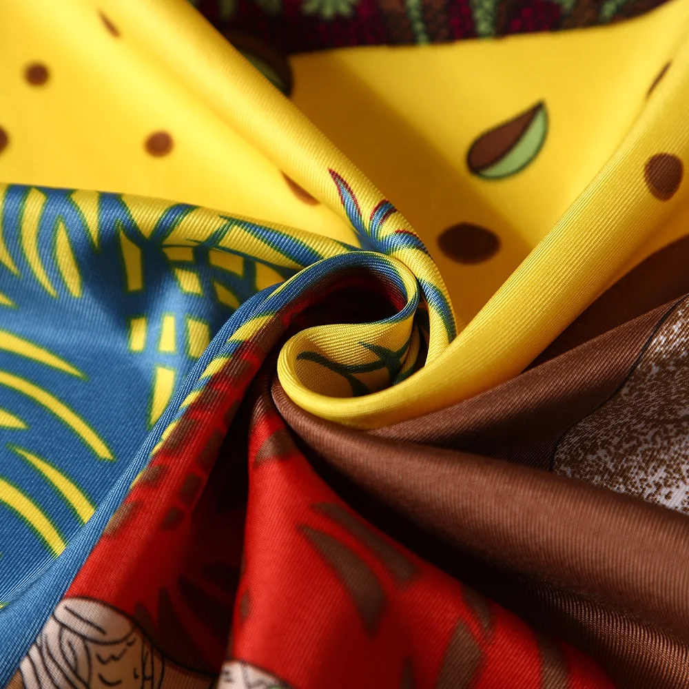 ladies shawl silk scarfs for women stylish super soft digital print cozy luxury extra wide long custom