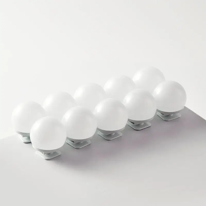 
 Светодиодные лампы для зеркала для макияжа, Подсветка USB для макияжа в голливудском стиле, приглушаемая светодиодная настенная лампа для ванной и гардеробного стола  