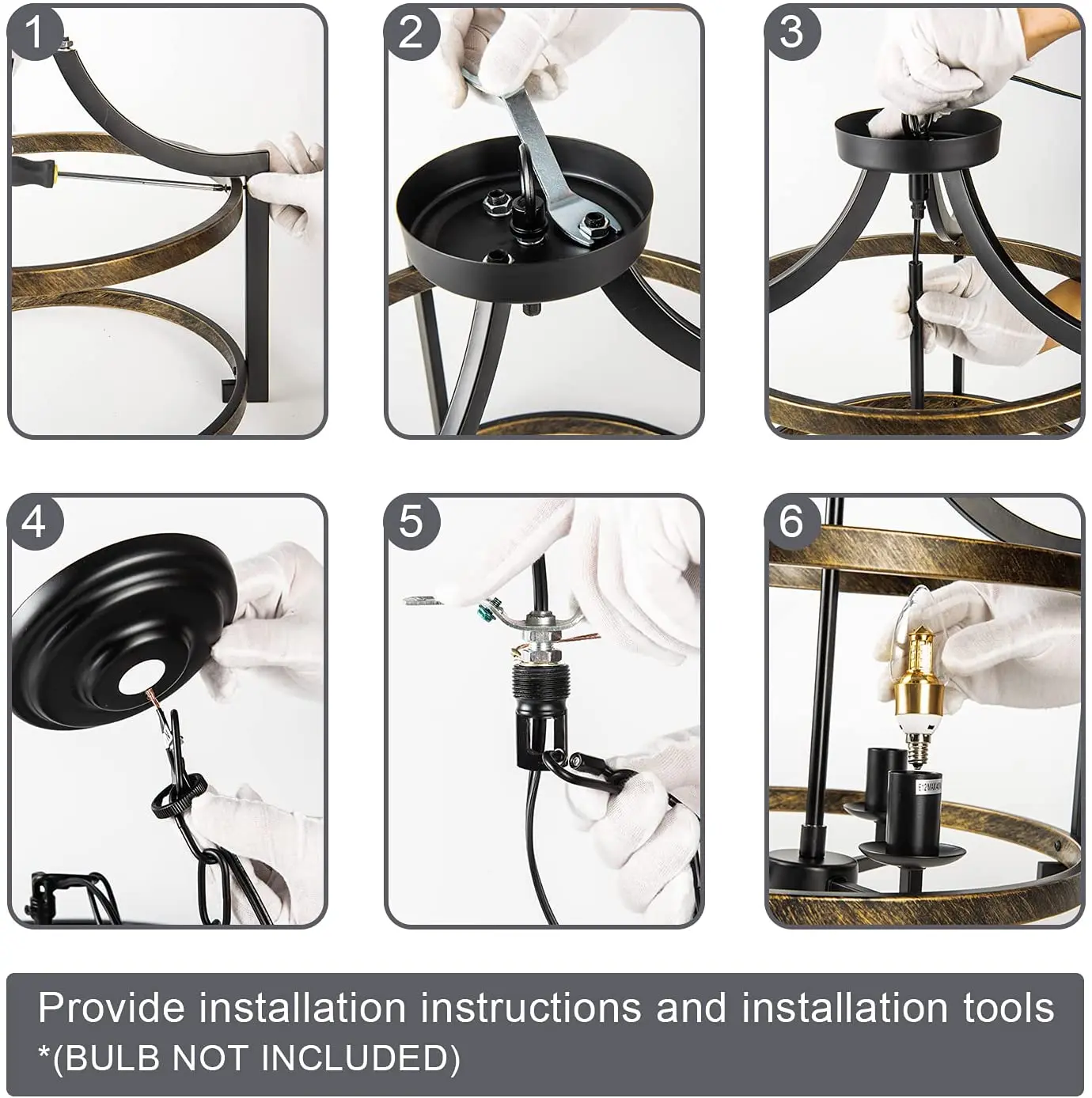 Rustic Farmhouse Chandeliers Deco Adjustable Kitchen Island Hallway Bedroom Hanging  Birch Wood Finish Chandelier Pendant Lights