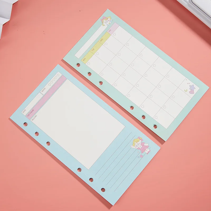 Manual Account Book 6 Holes A6 Color Loose Leaf Book For Core Diy Creative Removable Recyclable Manual Account Book  Inner Page