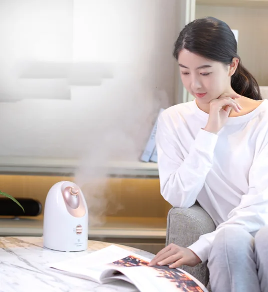 Mini Aroma Face Steamer, Ionic Face Steamer for Home Facial, Warm Mist Humidifier Atomizer for Face Sauna Spa