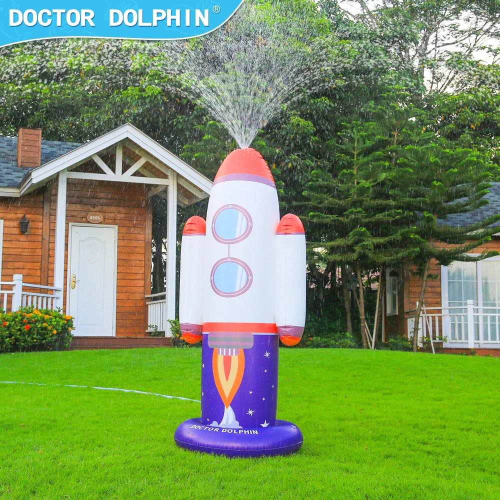 Outdoor Swimming Toy Inflatable rocket sprinkler yard summer spray water amusement toy