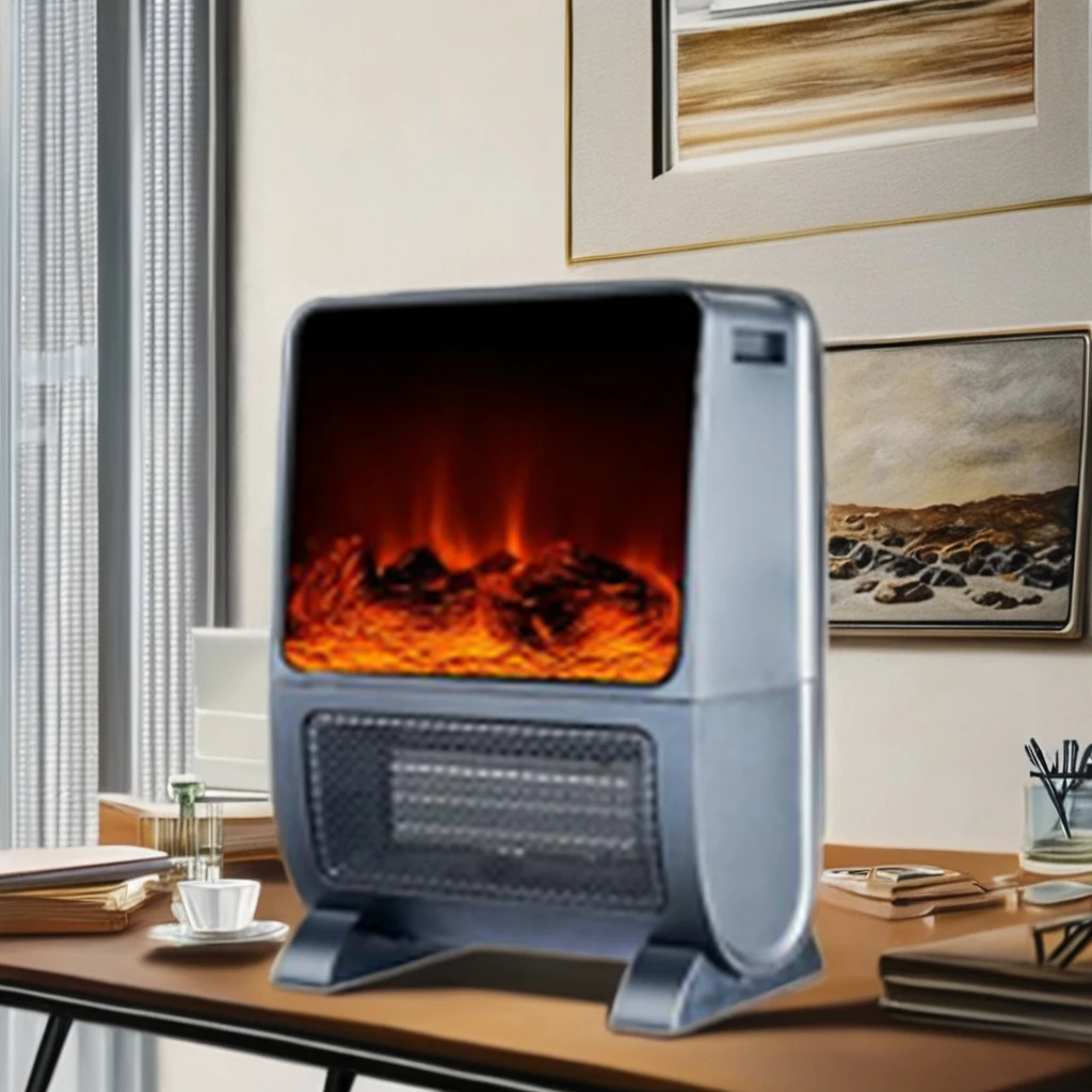 New Arrival Winter Electric Heaters Remote Control 3D Fire Flame Design Portable Installation Home Use PTC Ventilation Bedrooms