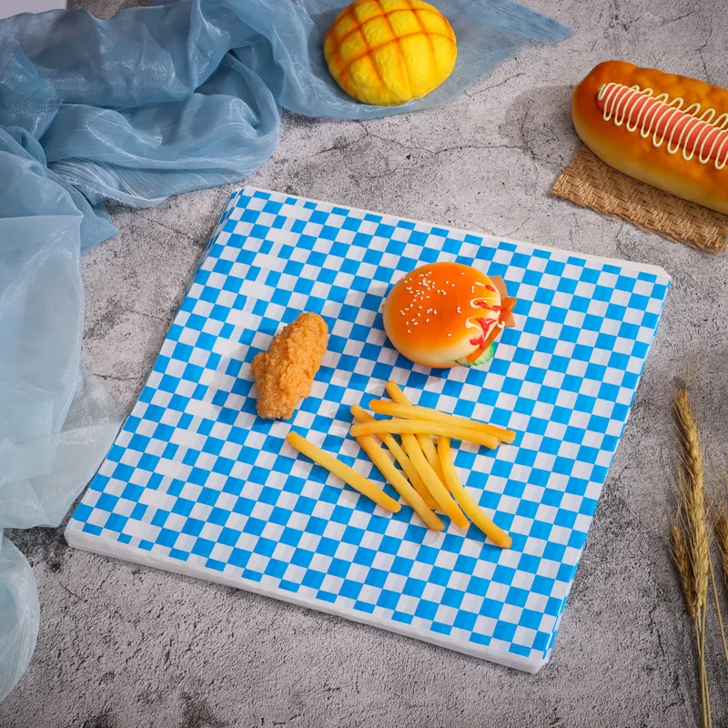 Food Grade Waxed Paper Customize Logo Greaseproof Pe Wax Burger Wrap Paper