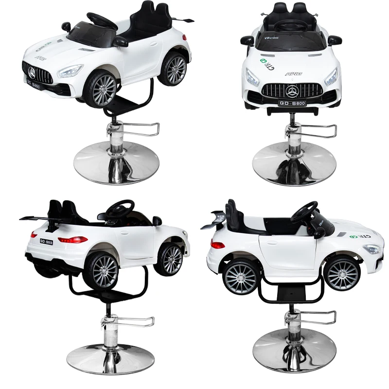 2023 Latest haircut children adjustable high seat styling kids car luxury hair salon equipment barber chair for barber shop