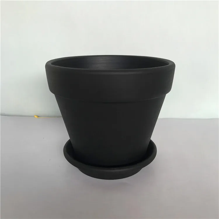 classical clay ceramic terracotta  flower pots planter pot with tray saucer