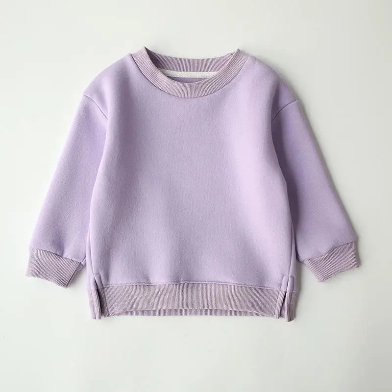 Wholesale Custom 2023 New Arrival Baby Hoodies & Sweatshirts Solid Color Cute Thick Long Sleeve Baby Clothes Romper