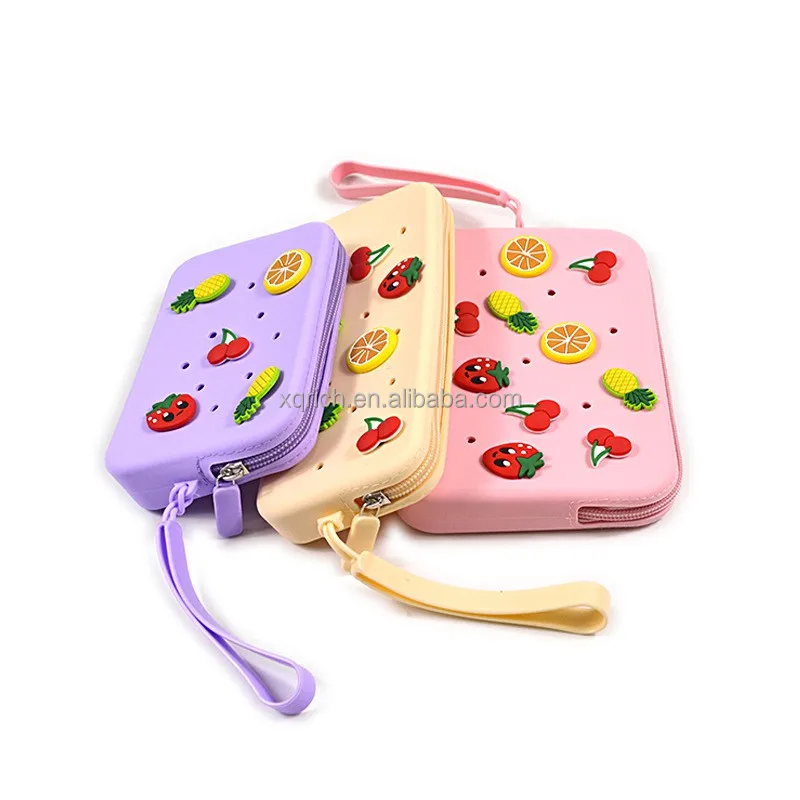 Silicone DIY square purse DIY  bag manufacturer in China Silicone zipper storage case Home Hacks Reusable silicone case