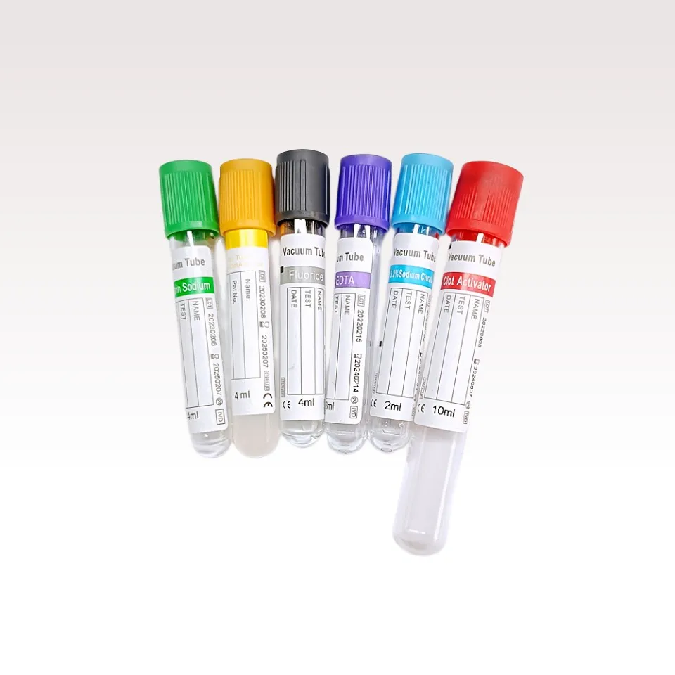 Medical Hospital Red Top Test Tubes with No Additive Blood Sample Collection