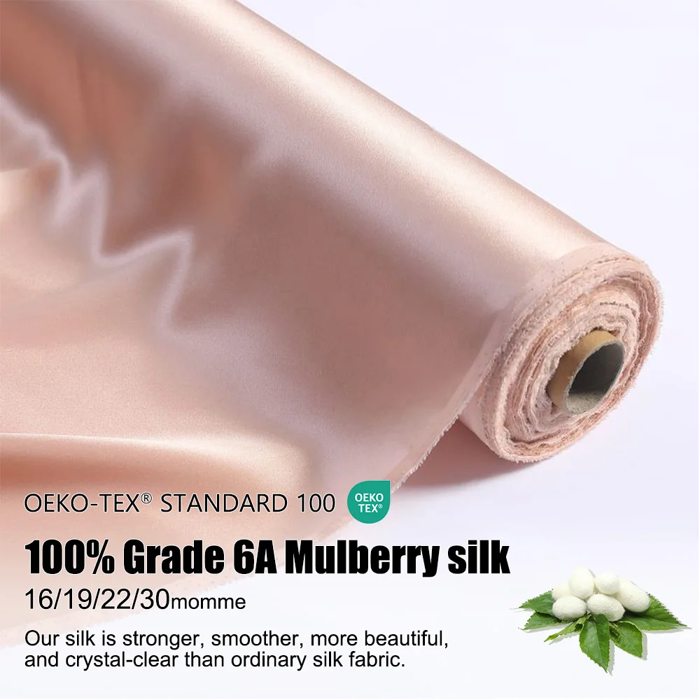 Wholesale 16momme mulberry silk fabric 100% silk for home textile 15 colors in stock