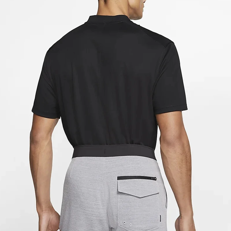 Wholesales Sport Wear Men Custom Stretchy Fabric Blade Collar Plain Golf Polo Shirt