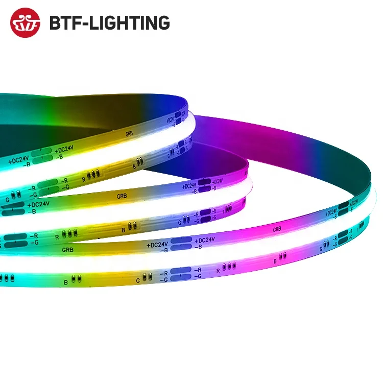 Hot selling high density 5m 12v 810leds/m 24v 840leds/m RGBW flexible led strip FCOB FOB RGB COB led strip